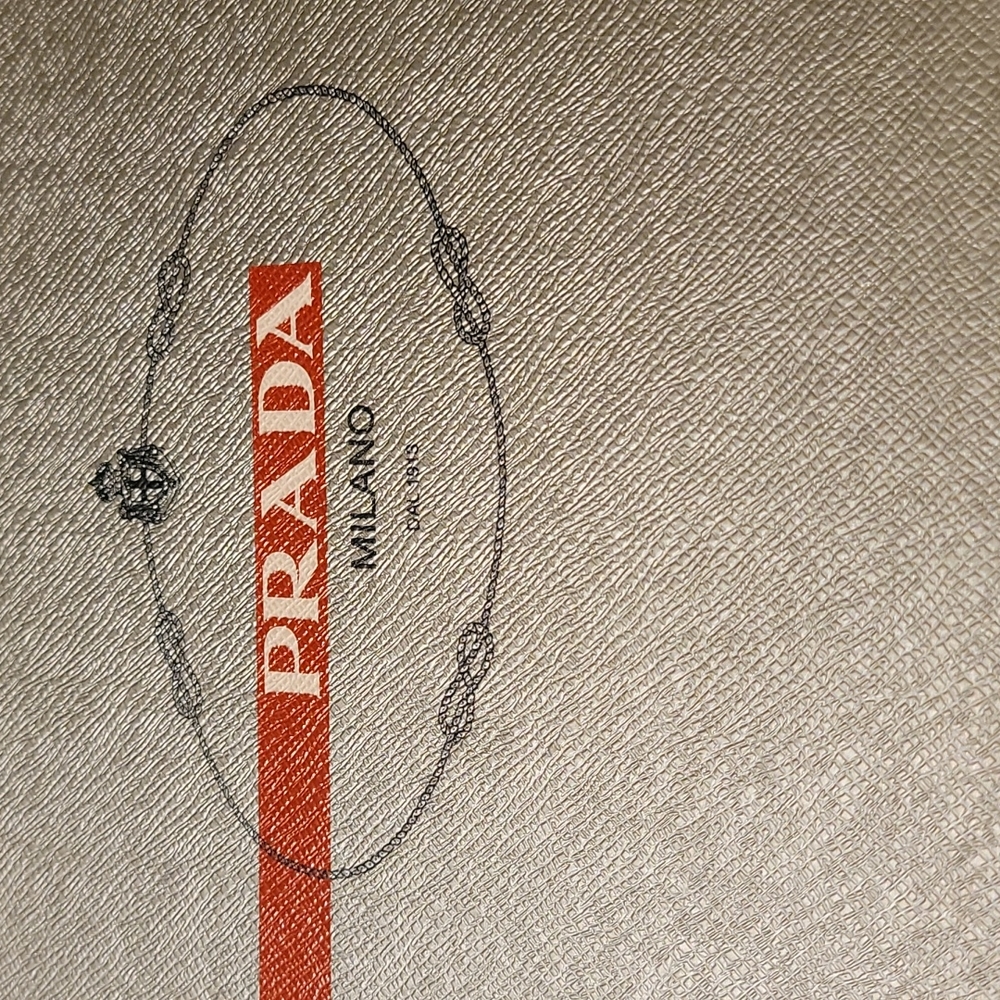 PRADA RED SNEAKER BOOT W/ GREY DRAW STRING BAG (USED)